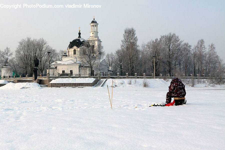 People, Person, Human, Ice, Outdoors, Snow, Bench