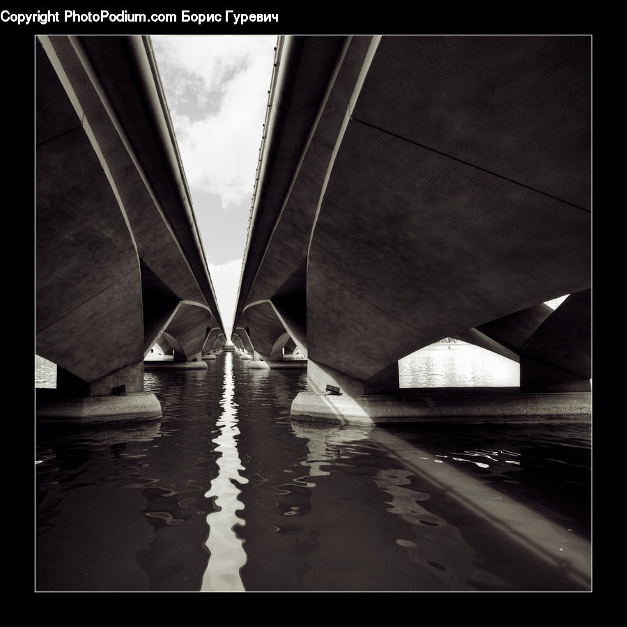 Bridge, Asphalt, Tarmac, Lighting