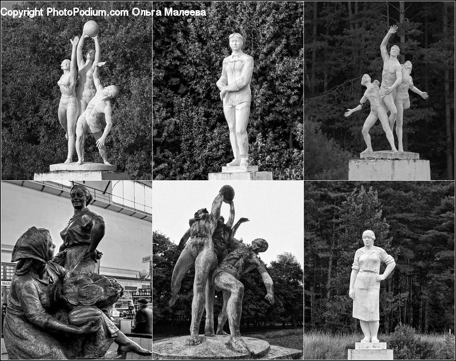 Human, People, Person, Art, Sculpture, Statue, Collage