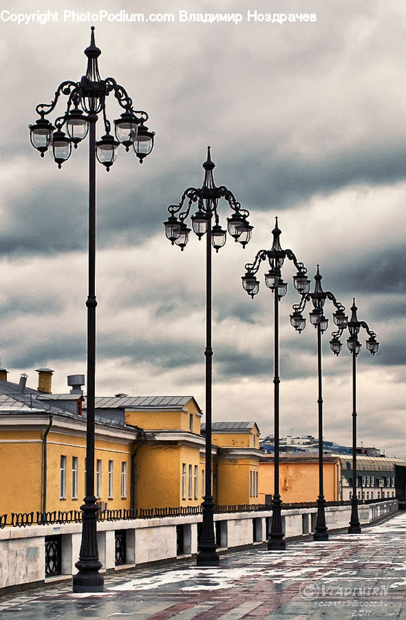 Lamp Post, Pole, Boardwalk, Deck, Path, Sidewalk, Walkway