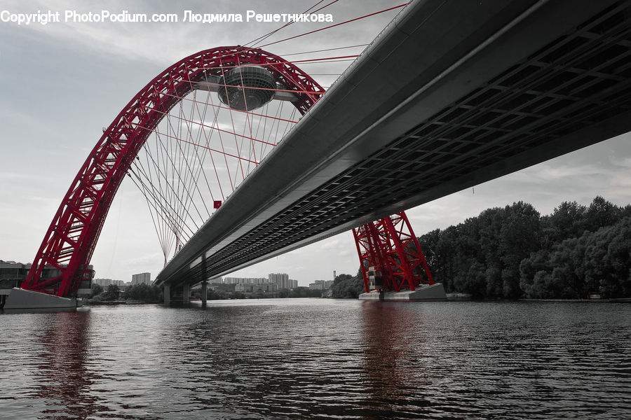 Constriction Crane, Bridge, Arch Bridge, Drawbridge, Outdoors, River, Water