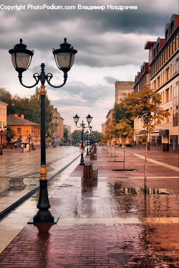Architecture, Downtown, Plaza, Town Square, Boardwalk, Path, Pavement