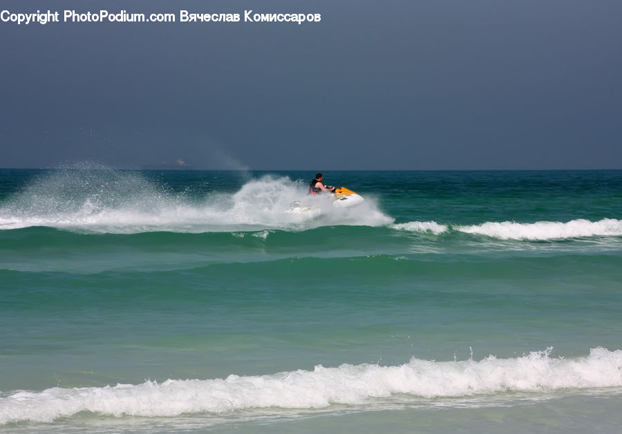 Outdoors, Sea, Sea Waves, Water, Sport, Surfing, Beach