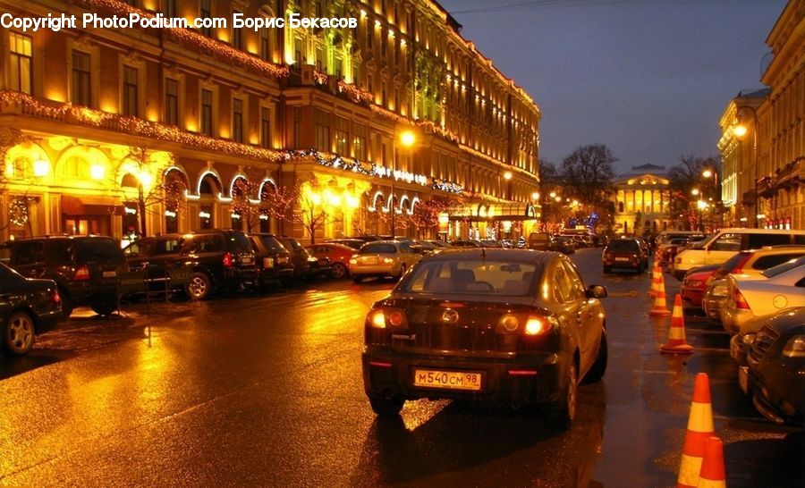Automobile, Car, Vehicle, Cab, Taxi, City, Downtown