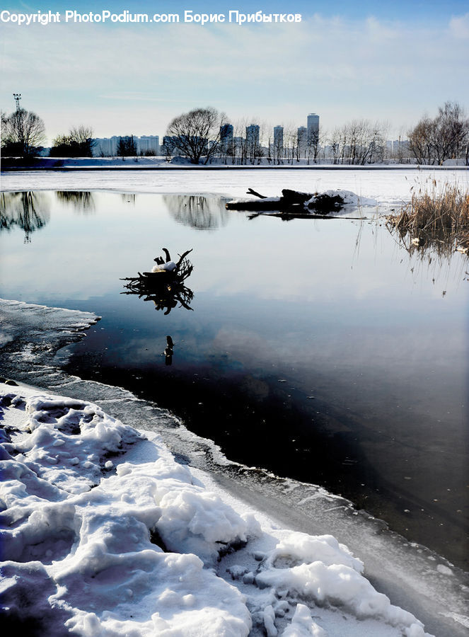 Ice, Outdoors, Snow, Park, Water
