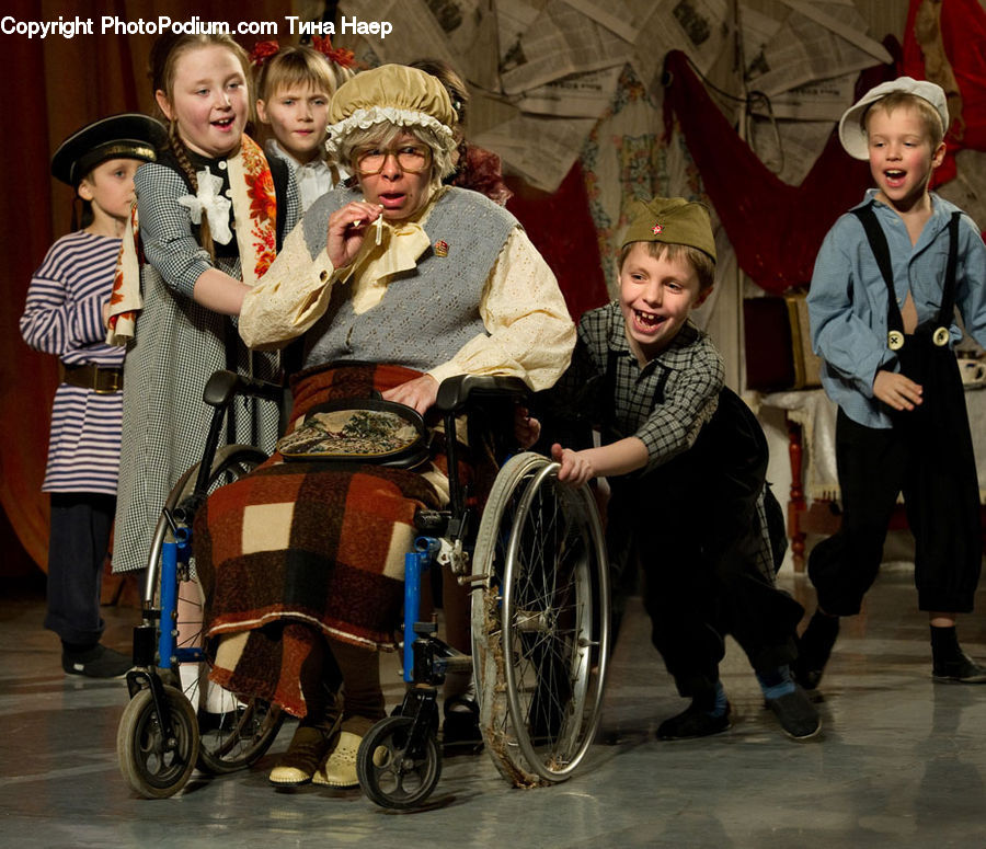 Human, People, Person, Wheelchair, Bicycle, Bike, Vehicle