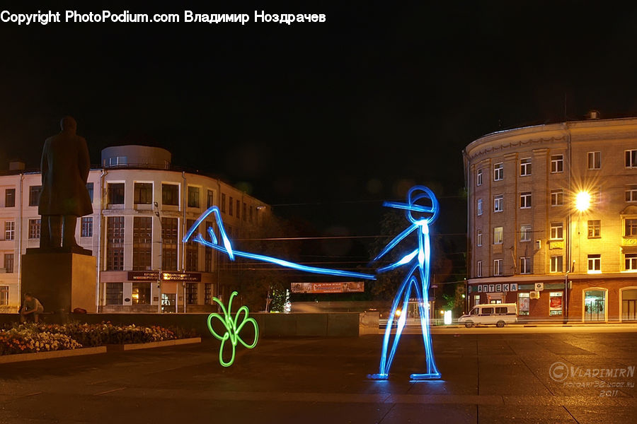 Plant, Potted Plant, Night, Outdoors, Concert, Hall, Theater
