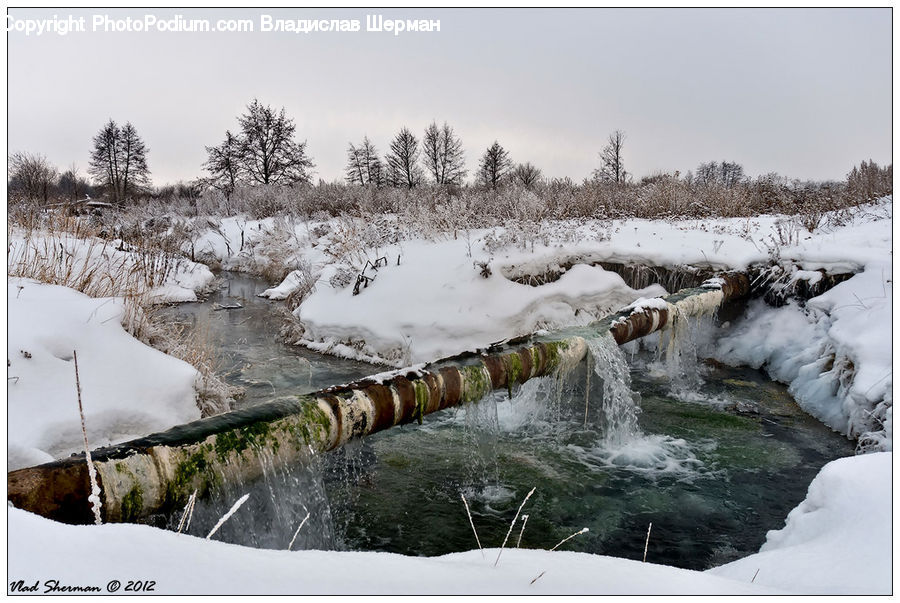 Outdoors, Sea, Sea Waves, Water, Ice, Snow