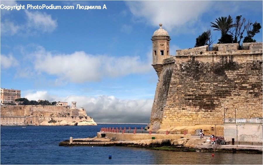 Soil, Castle, Fort, Coast, Outdoors, Sea, Water