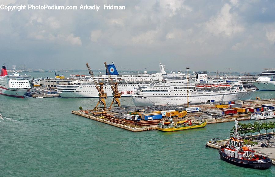 Barge, Boat, Tugboat, Cruise Ship, Ocean Liner, Ship, Vessel