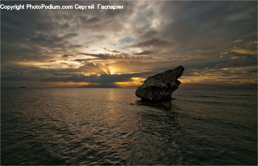 Dusk, Outdoors, Sky, Sunlight, Sunrise, Sunset, Rock