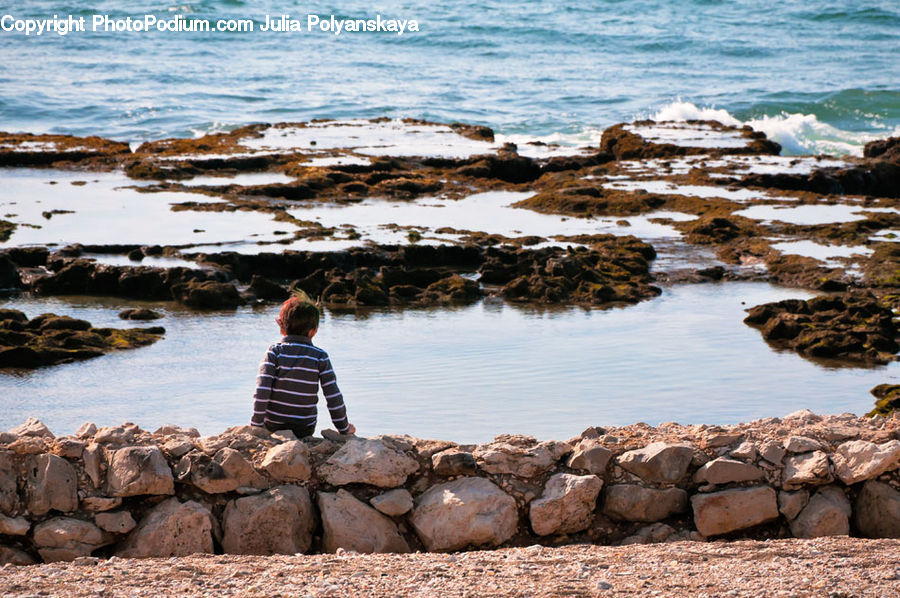 People, Person, Human, Rock, Back, Coast, Outdoors