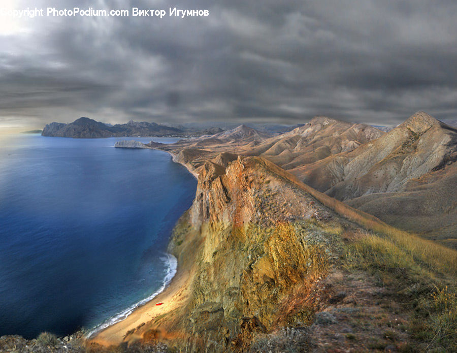 Promontory, Coast, Outdoors, Sea, Water, Cliff, Mountain