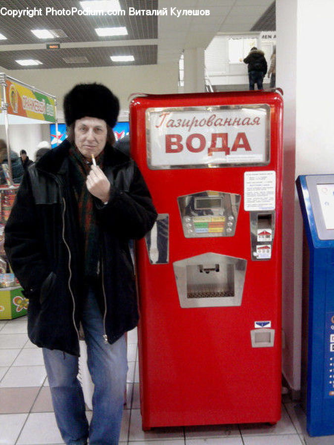 Human, People, Person, Atm, Cash Machine, Machine, Coat