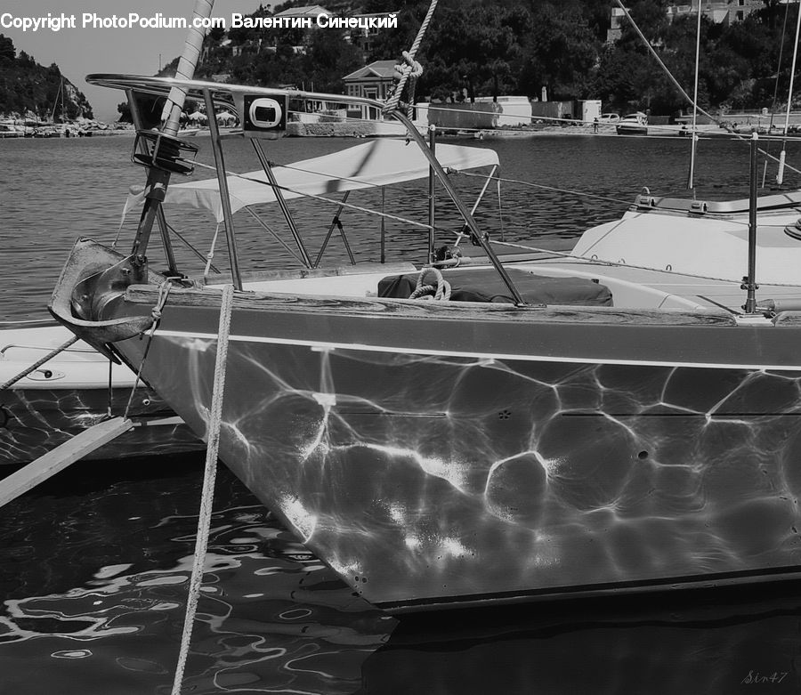 Boat, Watercraft, Yacht, Outdoors, Ripple, Water, Asphalt
