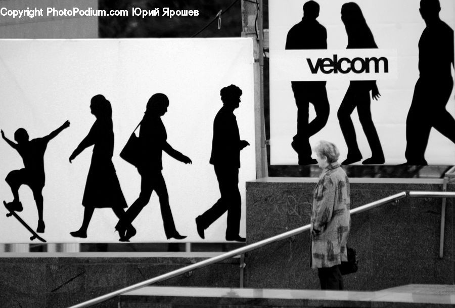 Human, People, Person, Silhouette, Sign, Flyer, Poster