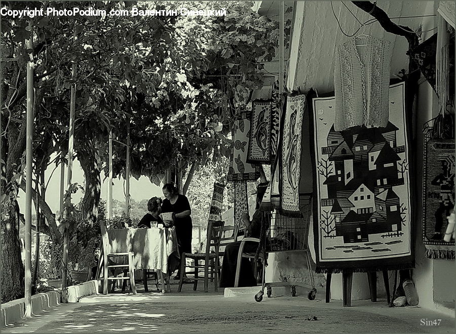 Bench, Label, Sticker, Flyer, Poster, Alley, Alleyway