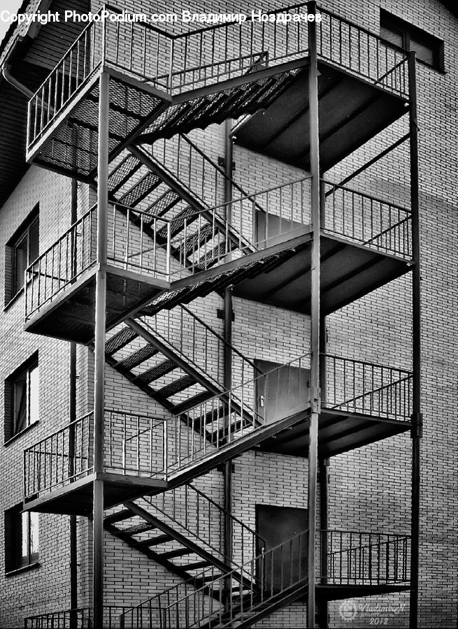 Apartment Building, Building, High Rise, City, Downtown, Urban, Balcony