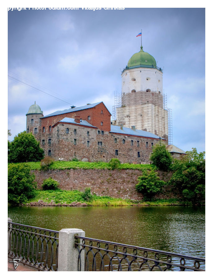 Architecture, Castle, Fort, Railing, Ditch, Moat, Dome