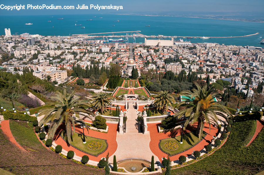 Aerial View, Building, Downtown, Town, Architecture, Housing, Monastery