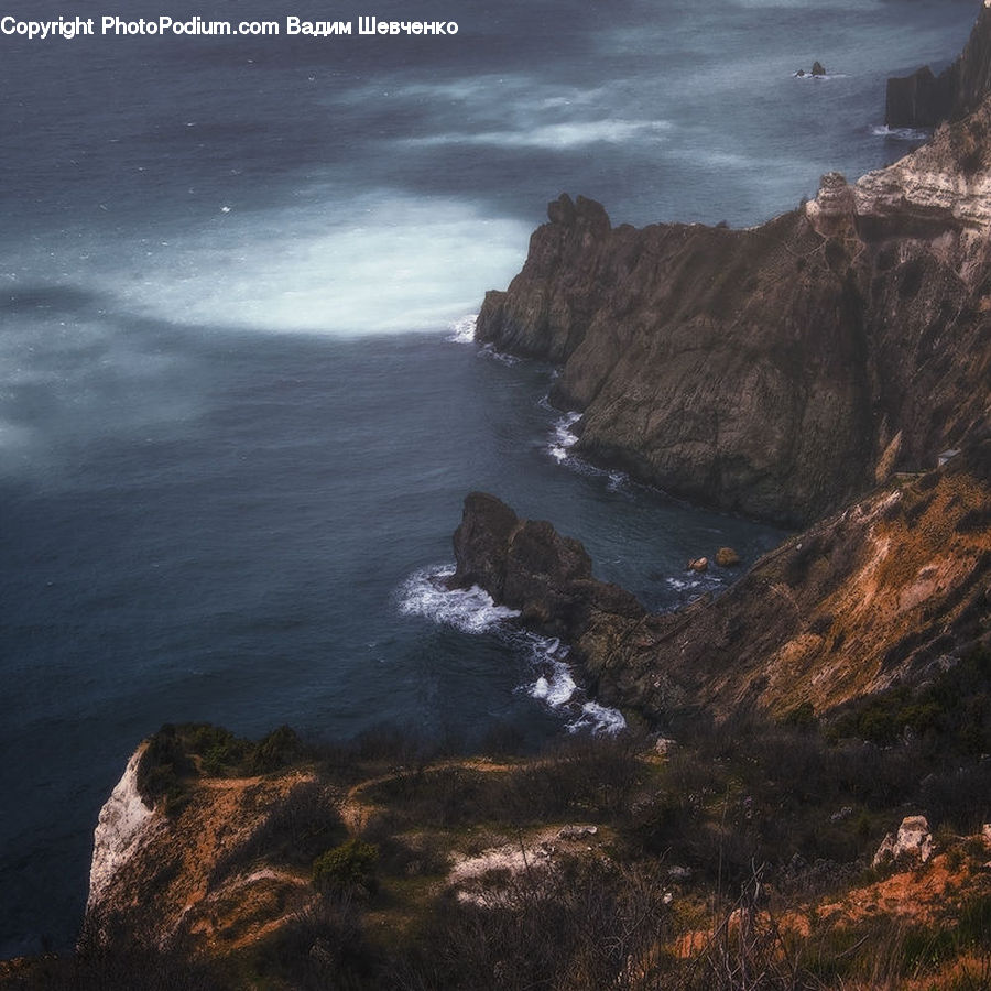 Cliff, Outdoors, Promontory, Coast, Sea, Water, Landscape