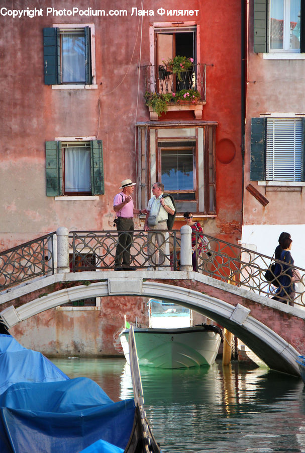 Boat, Gondola, Plant, Potted Plant, People, Person, Human