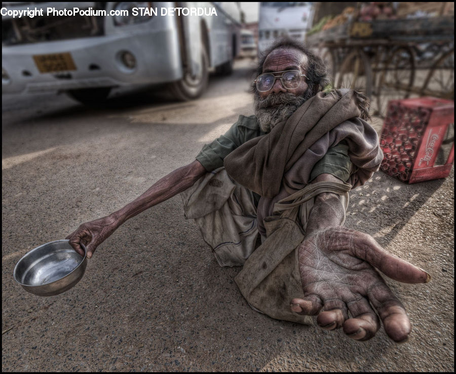 Human, Caravan, Van, Vehicle, Car, Person, Portrait