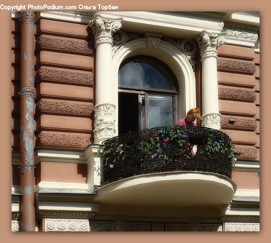 Plant, Potted Plant, Column, Pillar, Balcony, Deck, Housing