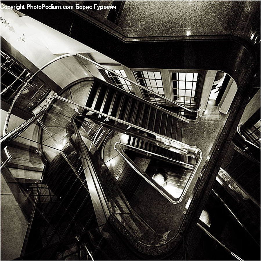 Banister, Handrail, Staircase, Cafeteria, Diner, Subway, Train