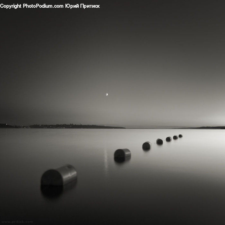 Horizon, Sky, Flare, Light, Water, Coast, Outdoors