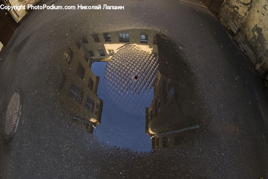 Puddle, Building, Crypt, City, Downtown, Housing, Metropolis