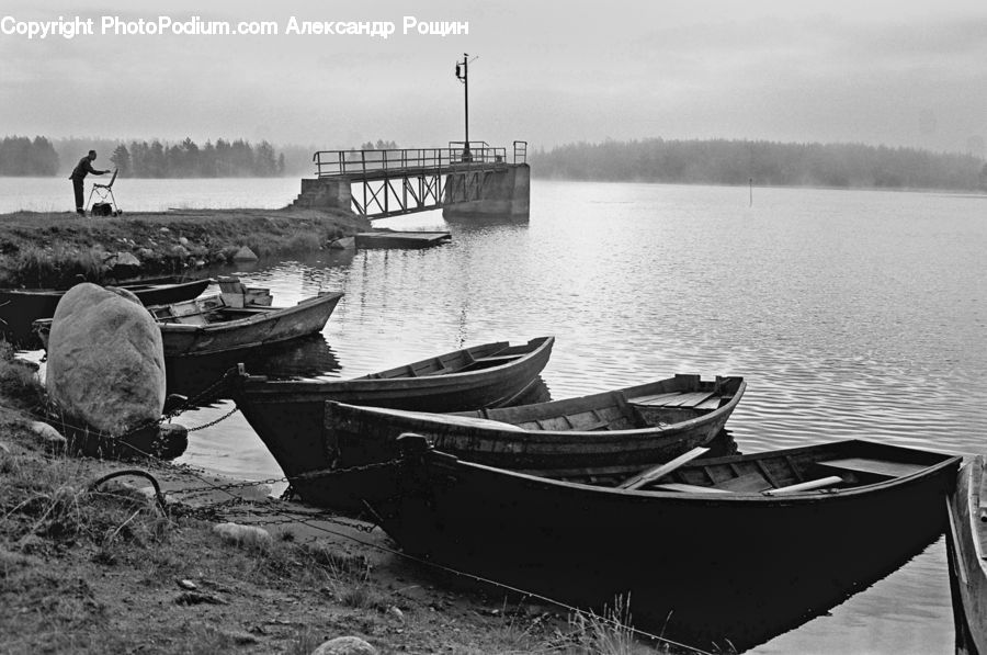 Dock, Pier, Boat, Watercraft, Rowboat, Vessel, Bicycle