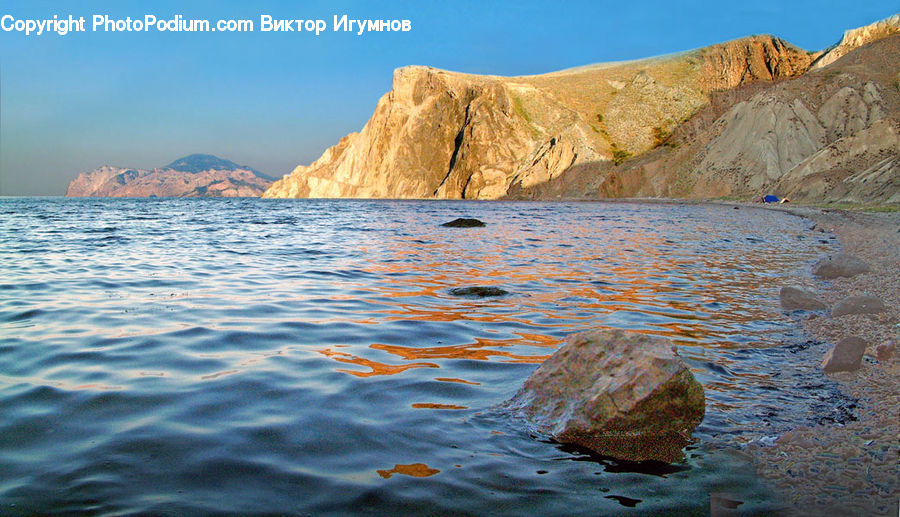 Cliff, Outdoors, Promontory, Water, Beach, Coast, Sea