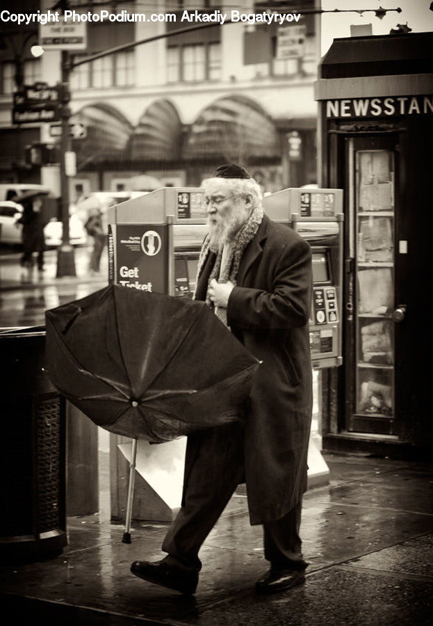 People, Person, Human, Closet, Kiosk, Clothing, Overcoat