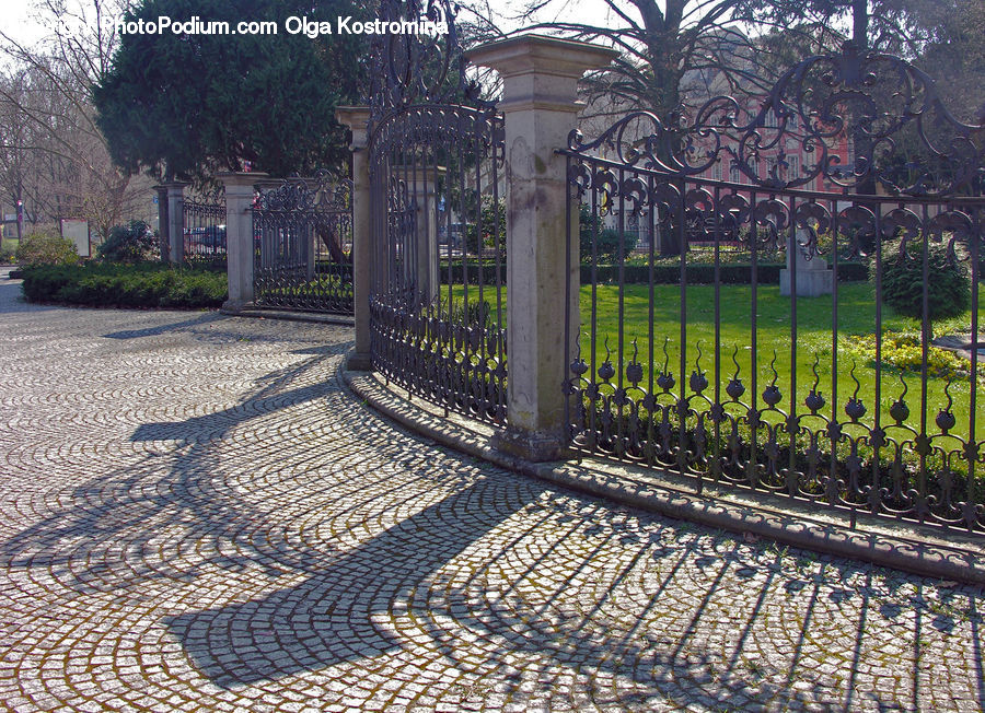 Patio, Pergola, Porch, Gazebo, Cobblestone, Pavement, Walkway