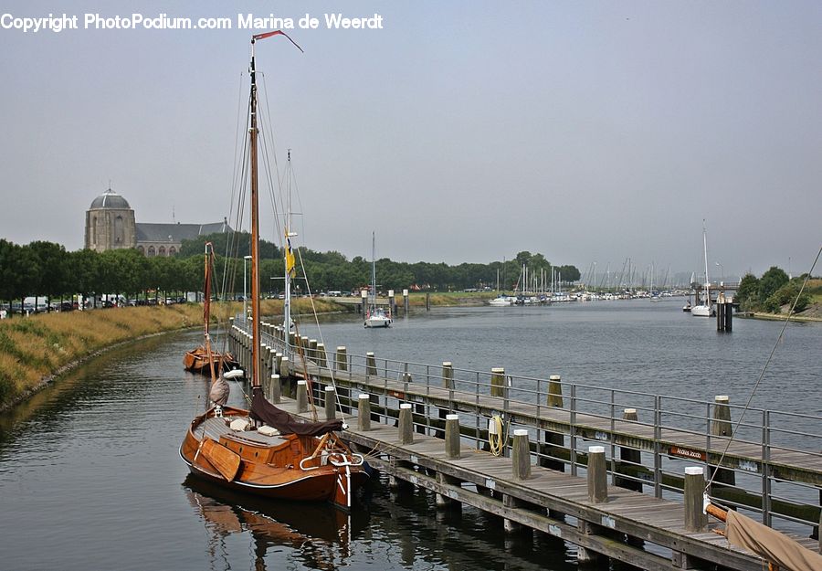 Boat, Dinghy, Boardwalk, Deck, Path, Sidewalk, Walkway