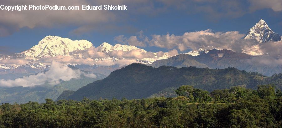 Mountain, Mountain Range, Outdoors, Crest, Peak, Cloud, Cumulus