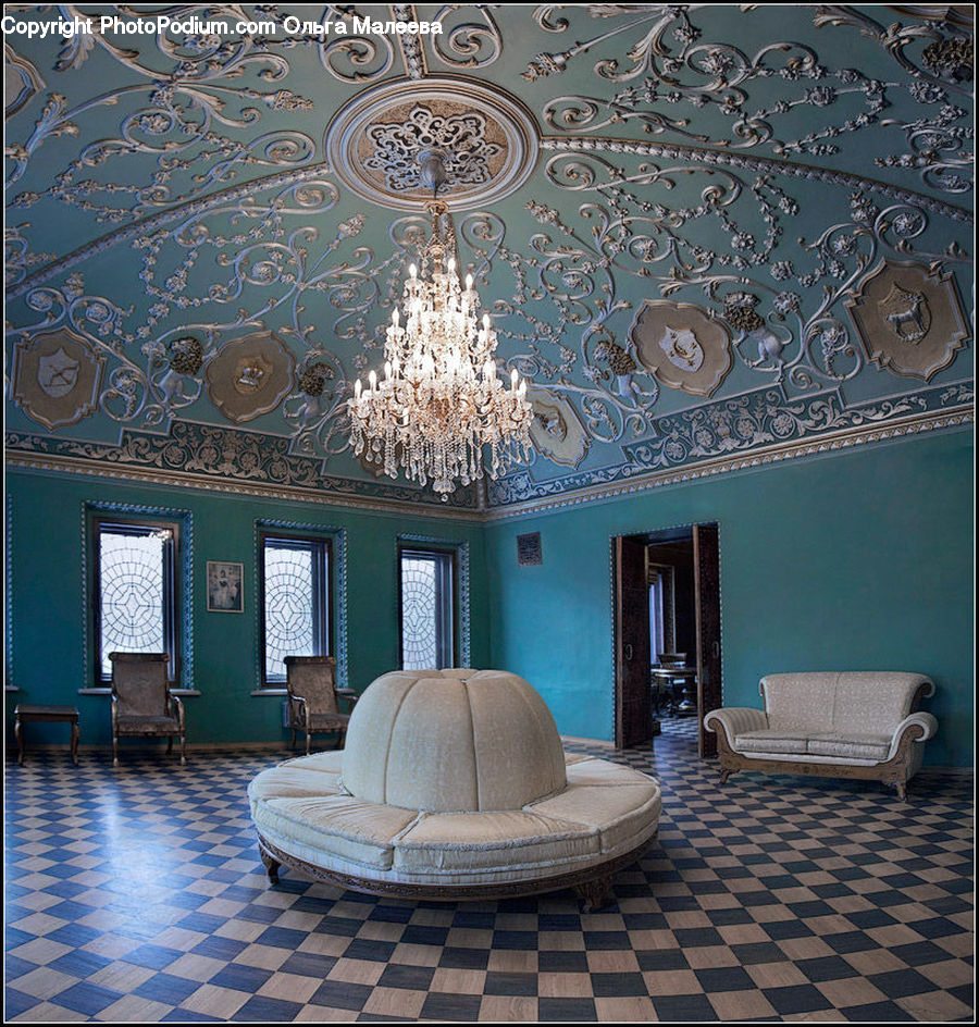 Ballroom, Indoors, Room, Furniture, Dining Room, Couch, Art
