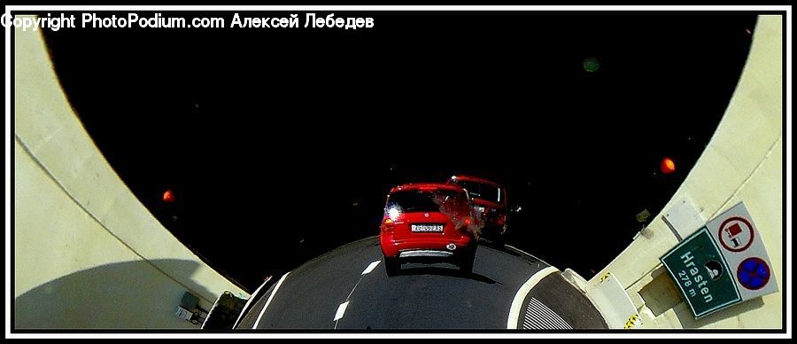 Automobile, Car, Vehicle, Sedan, Tunnel, Engine, Machine