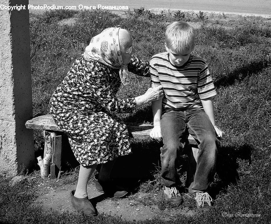 People, Person, Human, Dog House, Bench, Outdoors, Sand