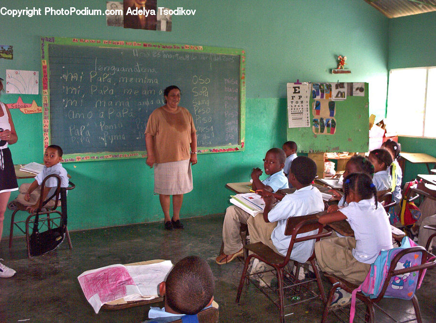Human, People, Person, Blackboard, Chair, Furniture, Classroom