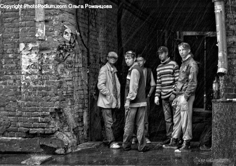 Human, People, Person, Brick, Coat, Alley, Alleyway