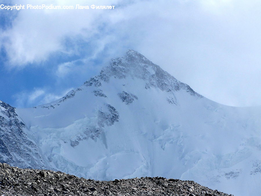 Crest, Mountain, Mountain Range, Outdoors, Peak, Arctic, Glacier