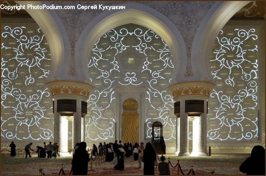 Silhouette, Architecture, Dome, Mosque, Worship, Plant, Potted Plant