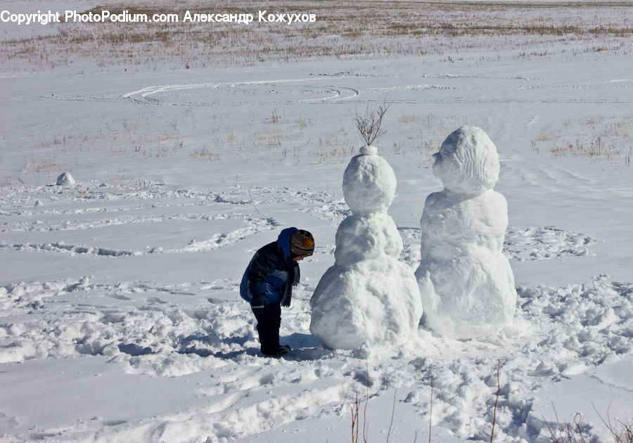 Human, People, Person, Ice, Snow, Snowman, Winter