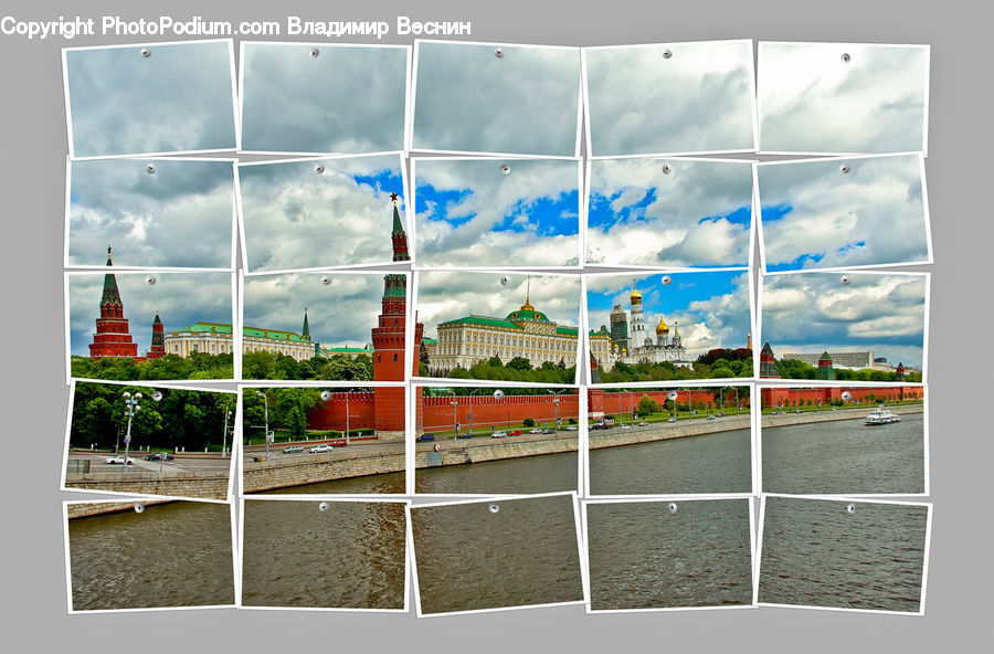 Window, Collage, Poster, Architecture, Pagoda, Shrine, Temple