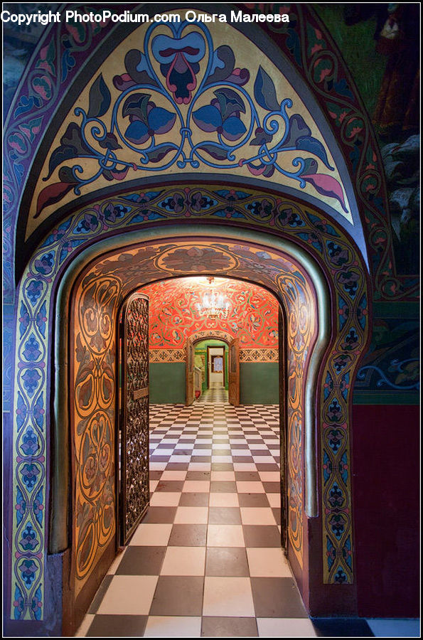 Arch, Corridor, Building, Architecture, Furniture