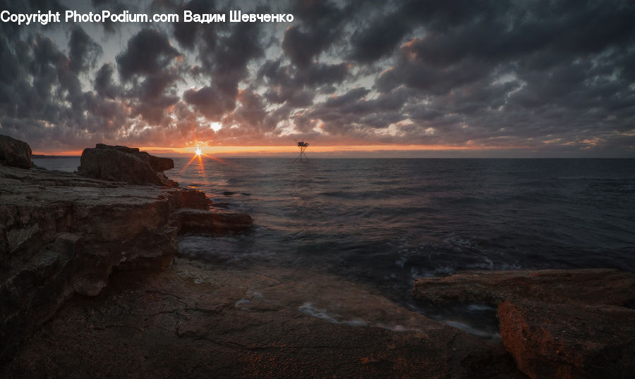 Dusk, Outdoors, Sky, Sunlight, Sunrise, Sunset, Coast