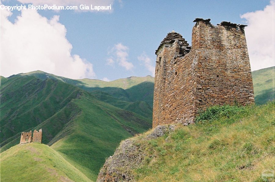 Castle, Fort, Architecture, Ruins, Landscape, Nature, Scenery