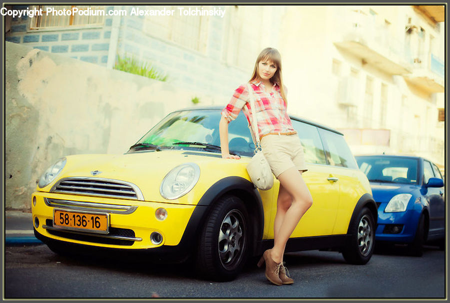 Automobile, Car, Vehicle, Cab, Taxi, Bikini, Maillot